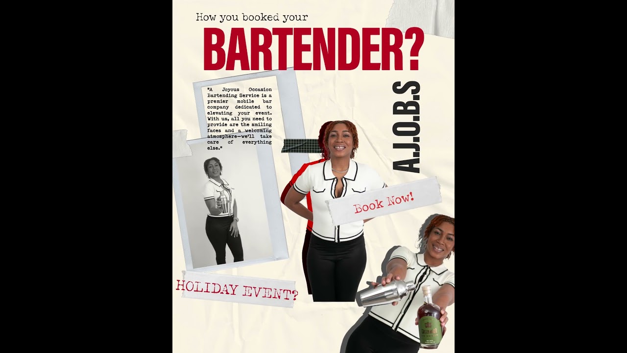 Promotional video thumbnail 2 for A Joyous Occasion Bartending Service &Co