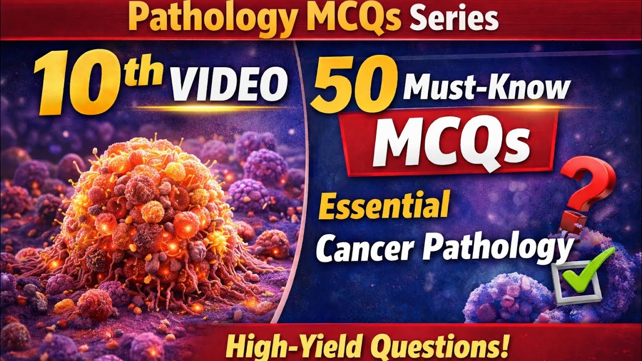 50 Must-Know Cancer MCQs for Medical Exams, Exit Test | Pathology Quiz