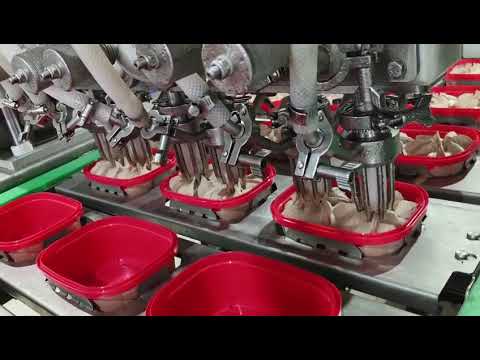 Linear Ice Cream Tub Filling Machine