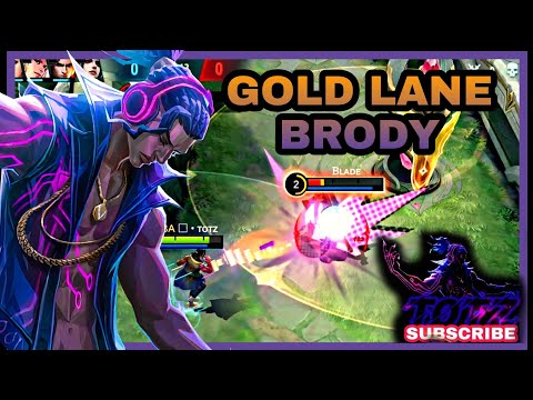 GOLD LANE BRODY | how to use brody offlane #MLBB #BRODYML #brodytopglobal