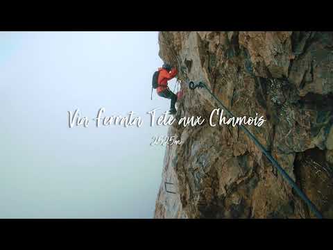 Klettersteig Tête aux Chamois, 2525m | Anspruchsvoller Sportklettersteig beim Glacier3000