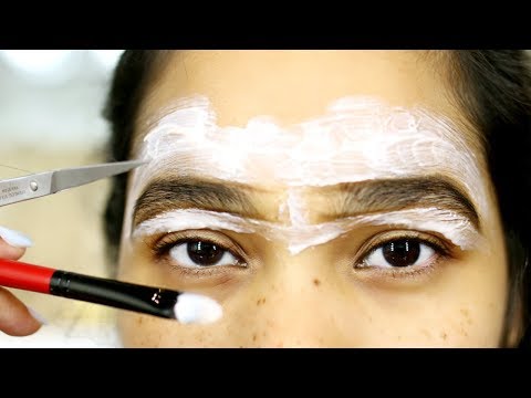 How To Groom Your Eyebrows At Home Using Nair  - MissLizHeart Video
