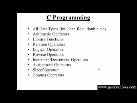 1 Introduction to C Hindi