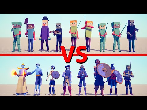MINECRAFT Team vs MELEE Team - Totally Accurate Battle Simulator TABS