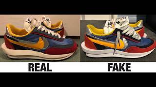How To Spot Fake Nike LD Waffle Sacai Sneakers / Trainers Fake Vs. Real Comparison