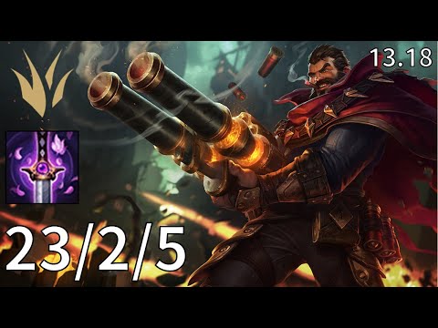 Graves Jungle vs Fiddlesticks - EUW Master | Patch 13.18