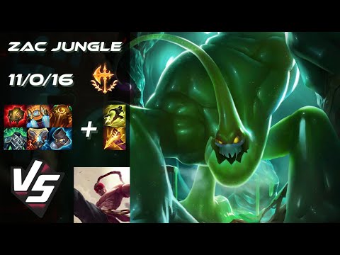JUNGLE Zac vs Lee Sin - NA Grandmaster Patch 25.S2.8