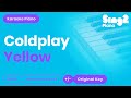 Coldplay - Yellow (Piano Karaoke)