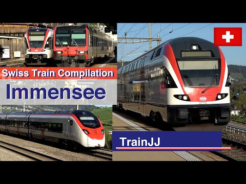 Swiss Train Compilation - Immensee  SBB RABe 501 Giruno, RABDe 500 ICN, RABe 511, RABe 520, RBDe 560