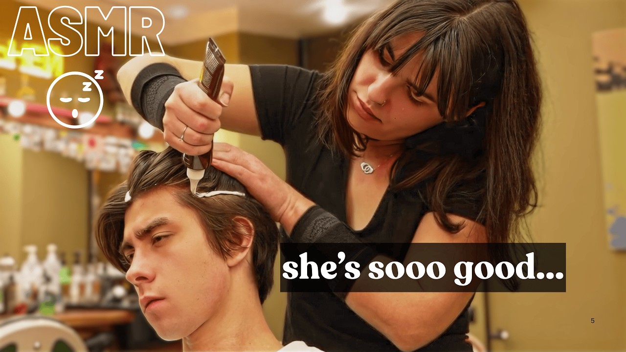 💈(ASMR) 90 Minutes of Full Relaxing Course — Scissors Only Haircut by Russian Female Barber