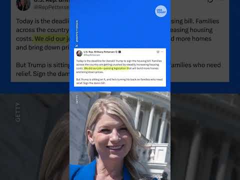 Democrats slam Trump as housing bill after Trump says he won't sign