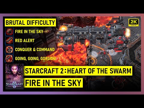 Starcraft 2: Heart of the Swarm - Fire in the Sky - Brutal - All Achievements & Bonus
