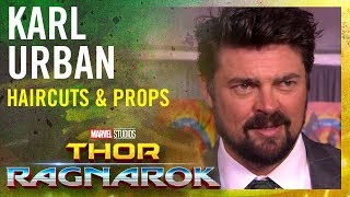 Karl Urban on haircuts & maybe stealing props -- Marvel Studios' Thor : Ragnarok Red Carpet Premiere