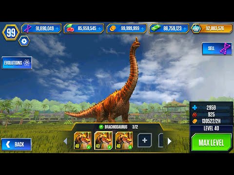 NEW OPEN UNLOCK BRACHIOSAURUS X3 LEVEL 40 (JURASSIC WORLD)