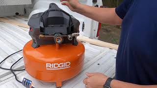 How To Set Up Ridgid 6 Gallon Pancake Portable Air Compresso