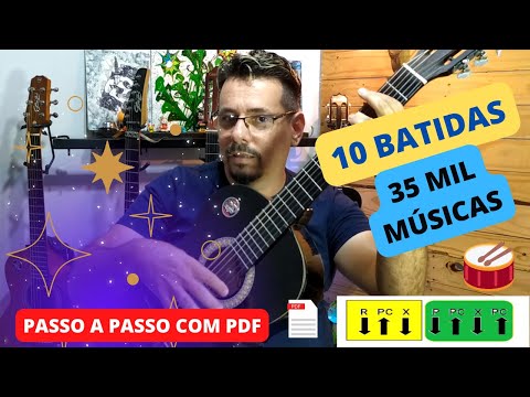 10 BATIDAS para violão - mais tocadas . fácil