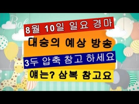 8/ 10일 -대승-일요일 부산 되는말 확인 조금이나마 도움 되었으면 합니다?