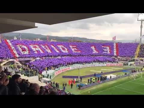 Tribute to Davide Astori at 13th minute of Fiorentina vs Benevento (11.03.2018)