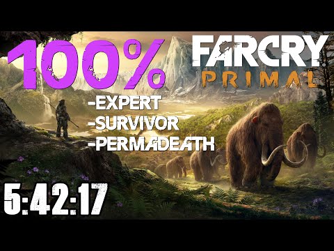 Far Cry Primal 100% Speedrun - Expert Survivor PERMADEATH - 5:42:13
