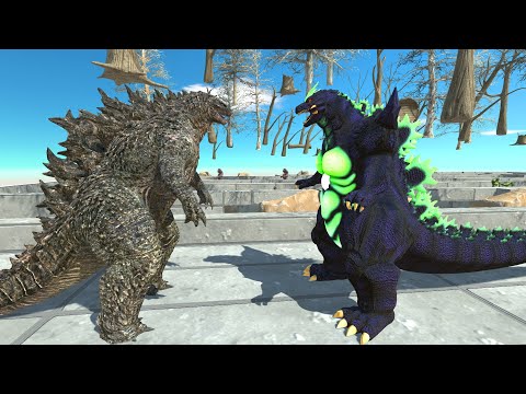 GODZILLA 2021 VS SUPER GODZILLA DEAD FOREST DEATH RUN - Animal Revolt Battle Simulator