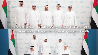 An understanding between DEWA &ENOC to run an integrated pilot project for the use of hydrogen