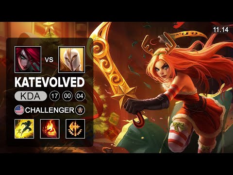 KatEvolved Katarina Mid vs Kayle - NA Challenger Patch 11.14