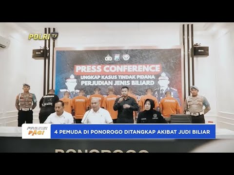 POLRES PONOROGO UNGKAP KASUS PERJUDIAN JENIS BILIAR