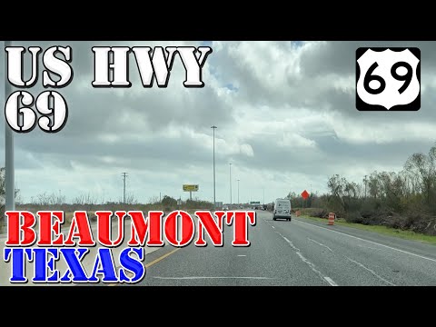 US 69 South - Beaumont to Port Arthur - Texas - 4K Highway Drive
