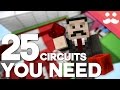 25 Minecraft Redstone Circuits YOU SHOULD KNOW!