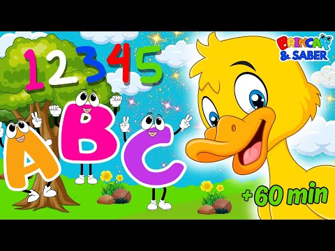 Maratona do ALFABETO, as CORES, os NÚMEROS e as FORMAS GEOMÉTRICAS - Desenho infantil educativo