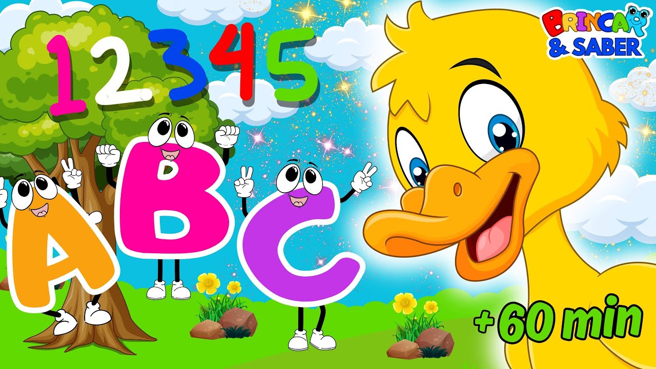 Maratona do ALFABETO, as CORES, os NÚMEROS e as FORMAS GEOMÉTRICAS - Desenho infantil educativo