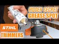 Hidden Secret Grease Spot on STIHL Trimmers. #Stihl #Maintance