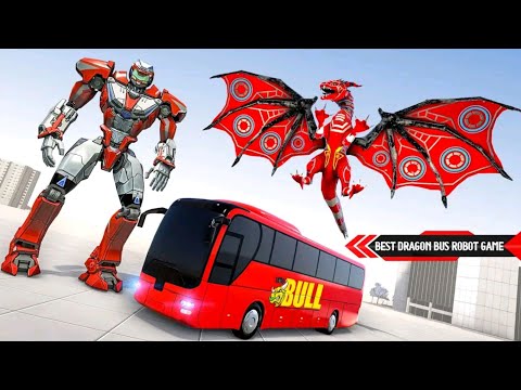 Robot Robotan Berubah Jadi Mobil Bus Dan Naga | Flying Dragon Robot Car Transform Bus Robot Games HD