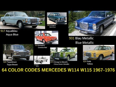 13. FACTORY COLORS MERCEDES W114 W115 1967-1976