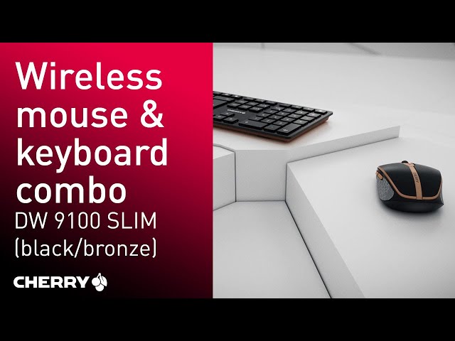 YouTube Video - CHERRY DW 9100 SLIM [black/bronze] | Wireless and rechargeable designer mouse and keyboard set