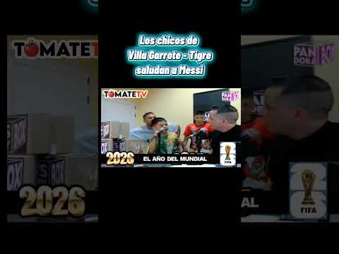 Los chicos de Villa Garrote, Tigre, #buenosaires saludan a #messi          T🍅MATE TV