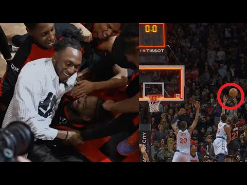 Raptors go crazy after game winner buzzer beater but it didn't count vs Wizards 😂