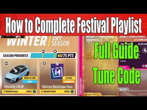 Forza Horizon 5 How to Complete Festival Playlist Winter Season Series 56 Full Guide, Tune Code