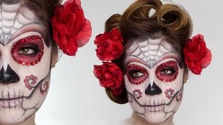 Easy Sugar Skull | Day Of The Dead MakeUp Tutorial For Halloween | Shonagh Scott | ShowMe MakeUp