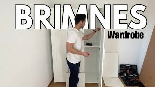 How to assemble IKEA BRIMNES WARDROBE ASSEMBLING 3 DOORS
