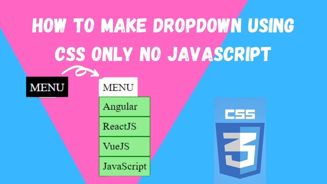 How To Make Dropdown Using CSS only No JavaScript | NSCODE