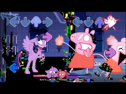 FNF Peppa All Phases Vs Corrupted Twilight Sparkle Sings Dusk Till Dawn - Friday Night Funkin'