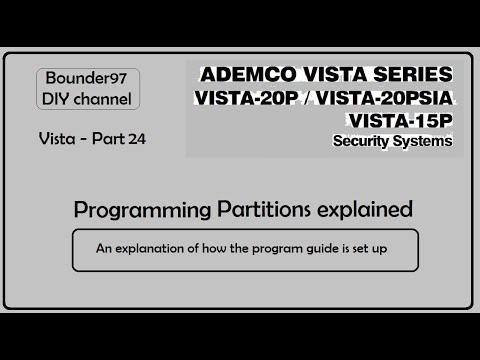 program guide partitions explained (Vista 20p part 24)