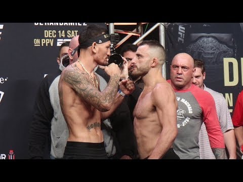 Max Holloway vs. Alexander Volkonvoski Face Off | UFC 245 Ceremonial Weigh-Ins