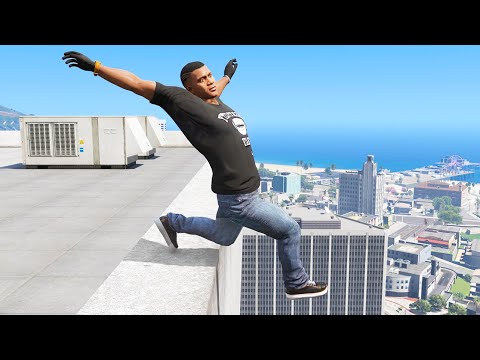 GTA 5 Jumping off Highest Buildings #11 - GTA V Funny Moments & Fails