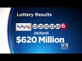 Winning Numbers Drawn For $620 Million Powerball Jackpot Winning Numbers Drawn For $620 Million Powerball Jackpot