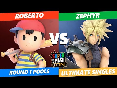 SSC 2019 SSBU -  Roberto (Ness) VS  Zephyr (Cloud) Smash Ultimate Round 1 Pools