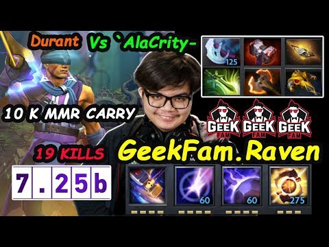 GeekFam Raven Durant [Anti Mage] 10K MMR Carry BEAST MODE vs AlaCrity Dota 2 pro gameplay