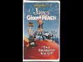 Opening To James And The Giant Peach 1996 VHS