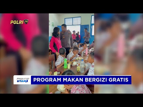 POLSEK WETAR GELAR MAKAN BERGIZI SEHAT DI SD KRISTEN DESA HIAI MALUKU BARAT DAYA